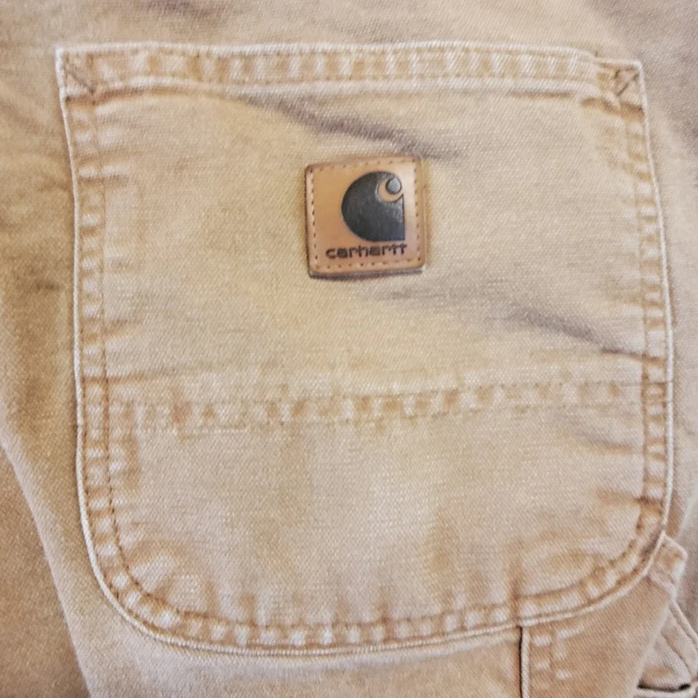 Carhartt B11 BRN Original Dungaree Fit Brown Cotton Canvas Work Pants 40x30